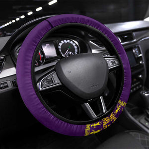 Anubis and Horus Steering Wheel Cover Egyptian God Purple