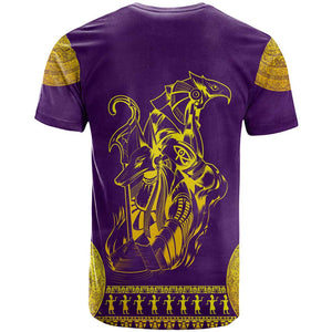 Anubis and Horus T shirt Egyptian God Purple