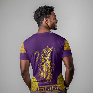 Anubis and Horus T shirt Egyptian God Purple