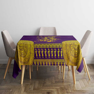 Anubis and Horus Tablecloth Egyptian God Purple