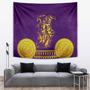 Anubis and Horus Tapestry Egyptian God Purple