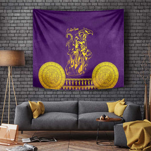 Anubis and Horus Tapestry Egyptian God Purple