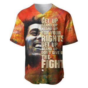 Reggae Legend Bob Baseball Jersey Retro Style