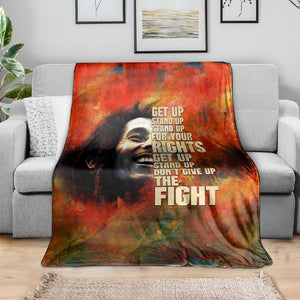 Reggae Legend Bob Blanket Retro Style