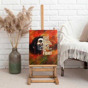 Reggae Legend Bob Canvas Wall Art Retro Style