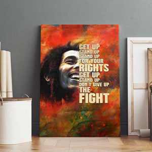 Reggae Legend Bob Canvas Wall Art Retro Style