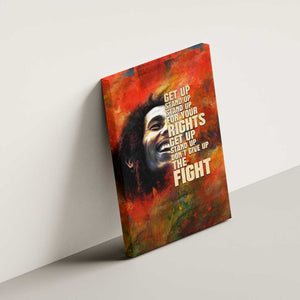 Reggae Legend Bob Canvas Wall Art Retro Style