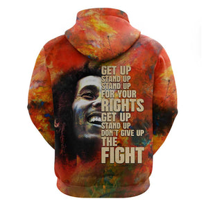 Reggae Legend Bob Hoodie Retro Style