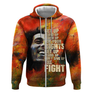 Reggae Legend Bob Hoodie Retro Style