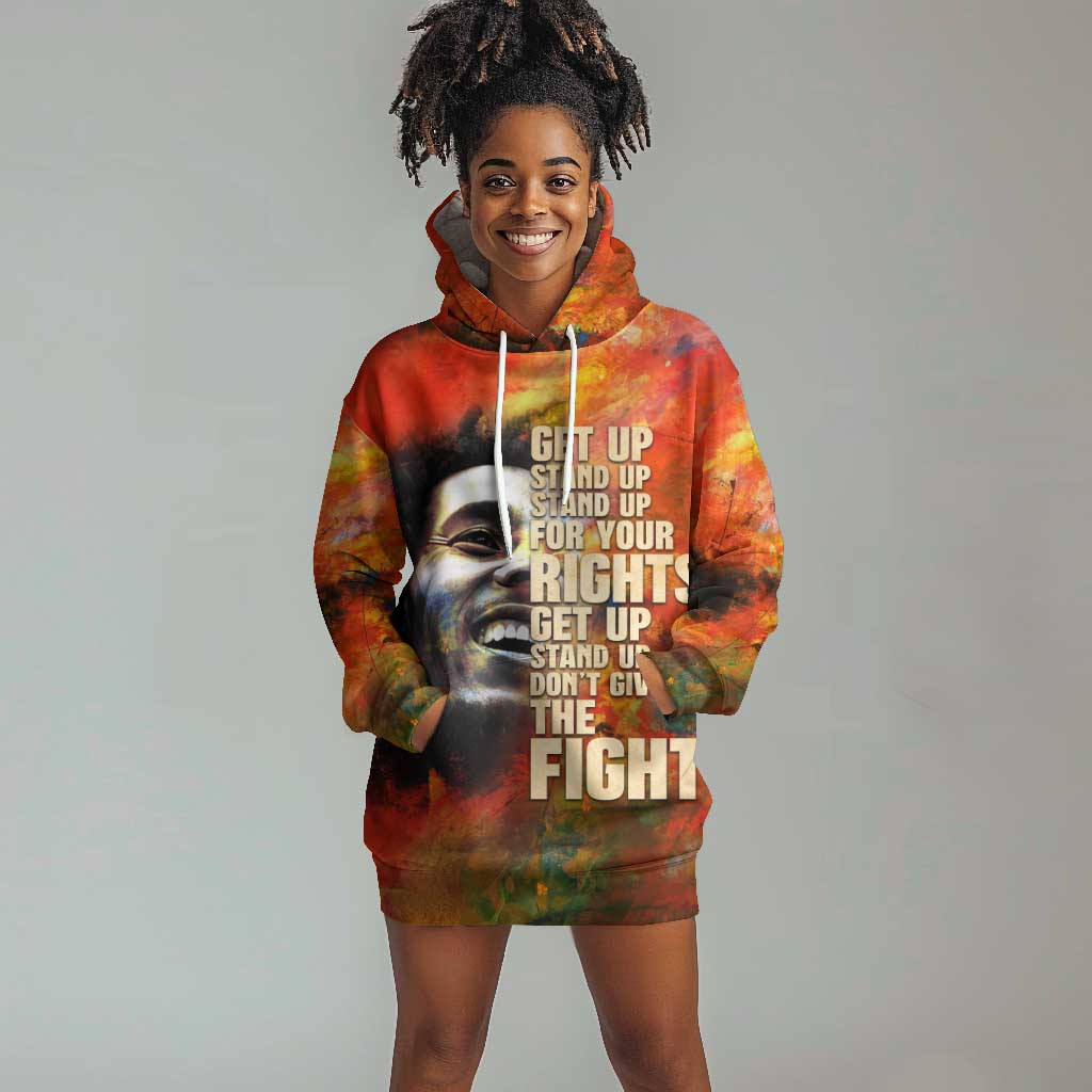 Reggae Legend Bob Hoodie Dress Retro Style