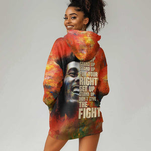 Reggae Legend Bob Hoodie Dress Retro Style