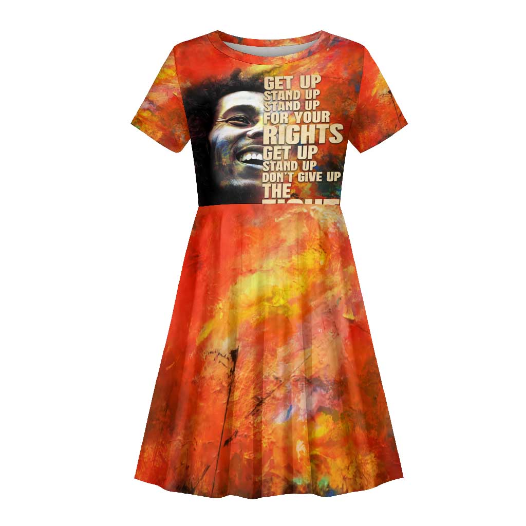 Reggae Legend Bob Kid Short Sleeve Dress Retro Style