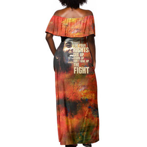 Reggae Legend Bob Off Shoulder Maxi Dress Retro Style