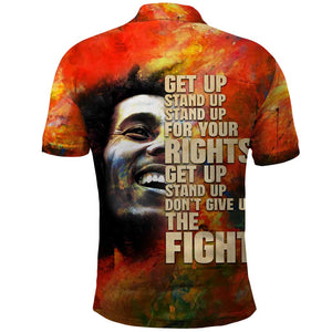 Reggae Legend Bob Polo Shirt Retro Style