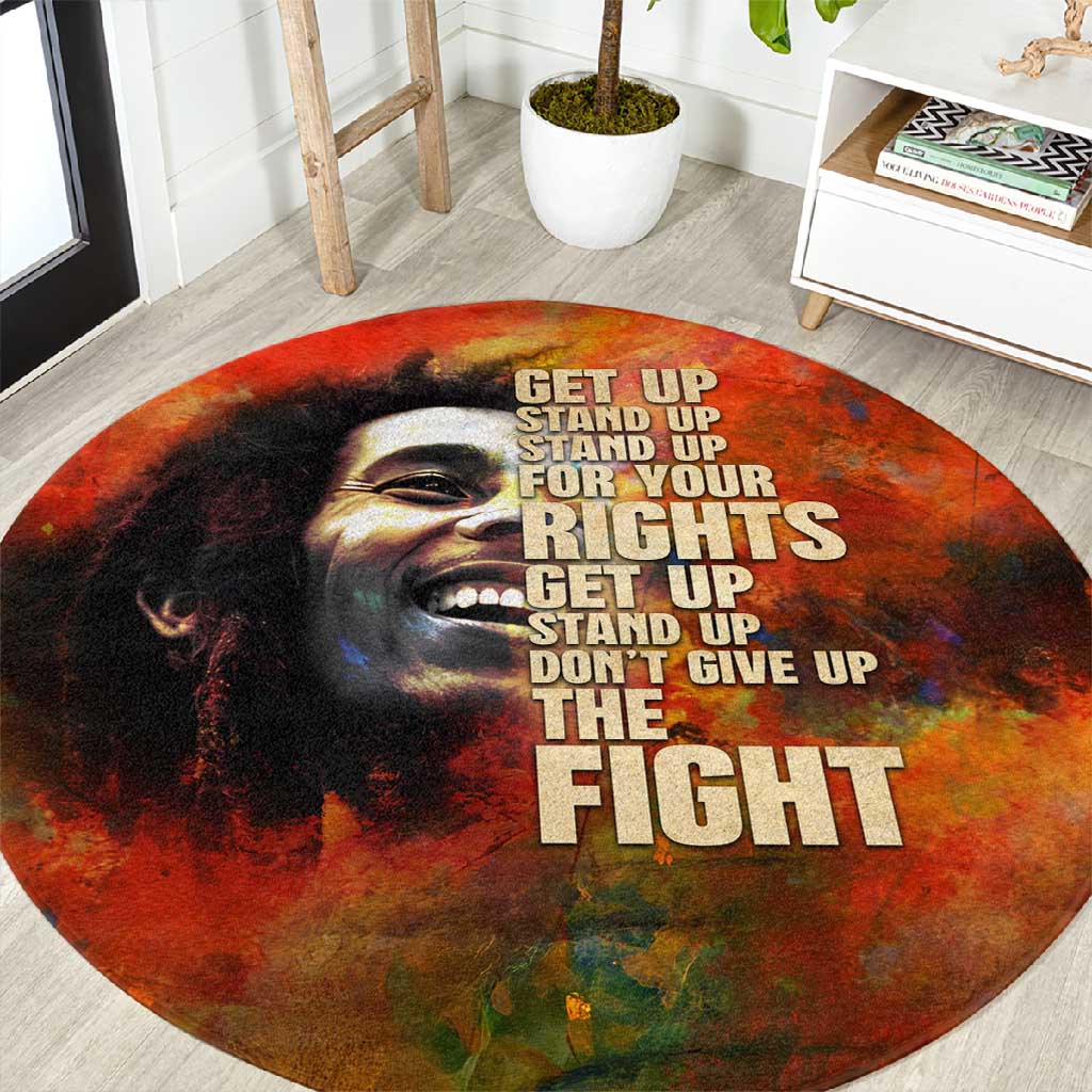 Reggae Legend Bob Round Carpet Retro Style