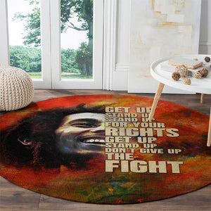 Reggae Legend Bob Round Carpet Retro Style