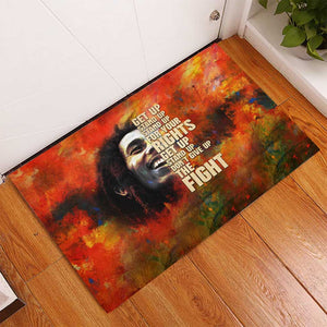 Reggae Legend Bob Rubber Doormat Retro Style