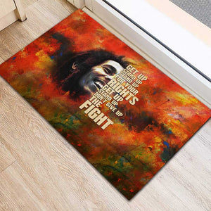 Reggae Legend Bob Rubber Doormat Retro Style