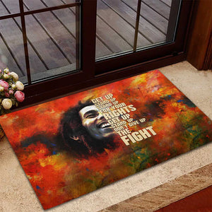 Reggae Legend Bob Rubber Doormat Retro Style