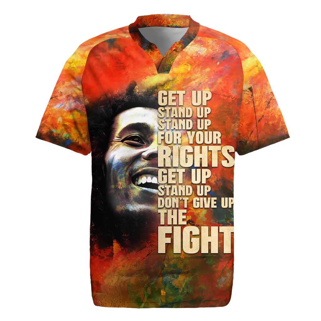 Reggae Legend Bob Rugby Jersey Retro Style