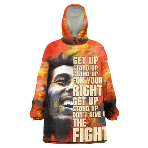 Reggae Legend Bob Wearable Blanket Hoodie Retro Style