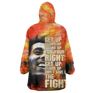 Reggae Legend Bob Wearable Blanket Hoodie Retro Style