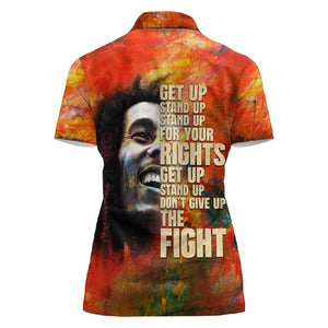 Reggae Legend Bob Women Polo Shirt Retro Style