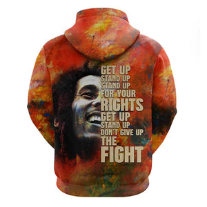 Reggae Legend Bob Zip Hoodie Retro Style