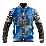 Ankh On Blue Baseball Jacket Pan African DT02