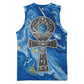 Ankh On Blue Basketball Jersey Pan African DT02