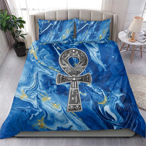 Ankh On Blue Bedding Set Pan African