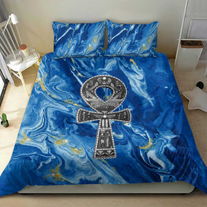 Ankh On Blue Bedding Set Pan African