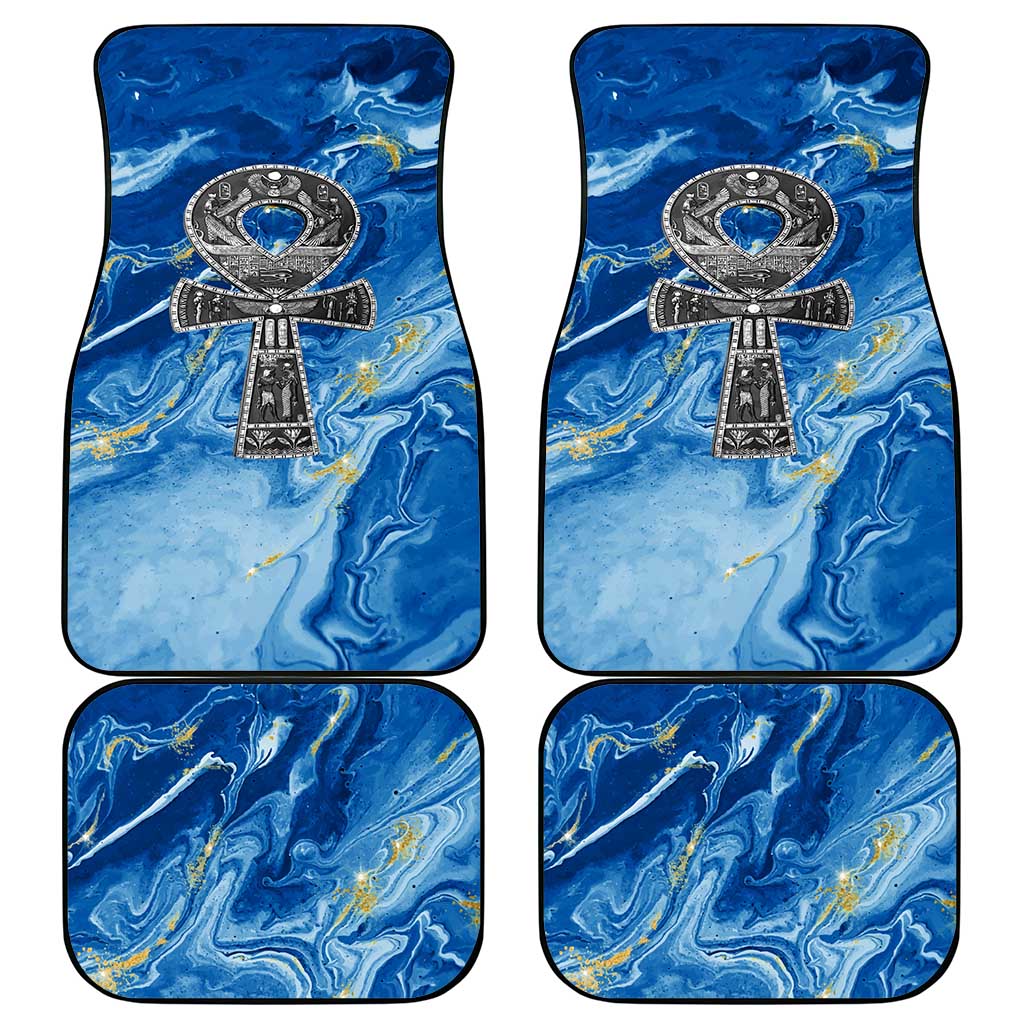 Ankh On Blue Car Mats Pan African