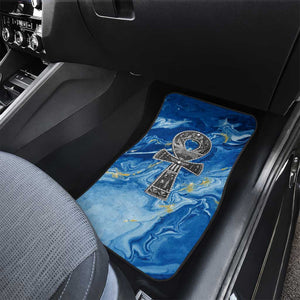 Ankh On Blue Car Mats Pan African