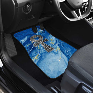 Ankh On Blue Car Mats Pan African