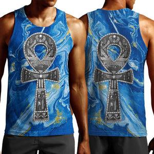 Ankh On Blue Men Tank Top Pan African