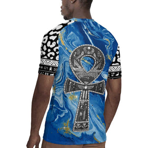 Ankh On Blue Rugby Jersey Pan African