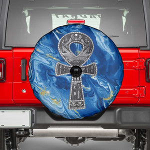 Ankh On Blue Spare Tire Cover Pan African