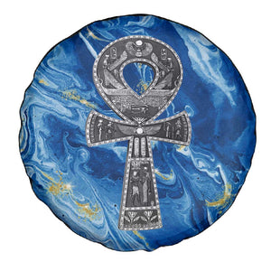 Ankh On Blue Spare Tire Cover Pan African