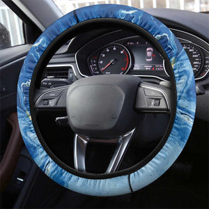 Ankh On Blue Steering Wheel Cover Pan African