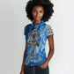Ankh On Blue Women Polo Shirt Pan African