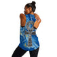 Ankh On Blue Women Racerback Tank Pan African