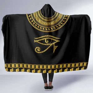 Eyes Of Horus Hooded Blanket Egyptian Art