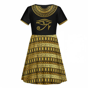 Eyes Of Horus Kid Short Sleeve Dress Egyptian Art