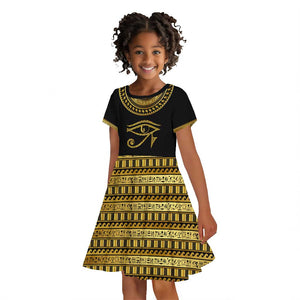 Eyes Of Horus Kid Short Sleeve Dress Egyptian Art