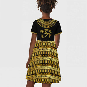 Eyes Of Horus Kid Short Sleeve Dress Egyptian Art