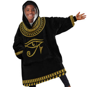 Eyes Of Horus KId Wearable Blanket Hoodie Egyptian Art