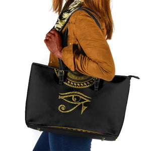 Eyes Of Horus Leather Tote Bag Egyptian Art