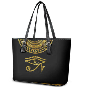 Eyes Of Horus Leather Tote Bag Egyptian Art