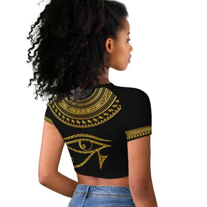 Eyes Of Horus Raglan Cropped T shirt Egyptian Art